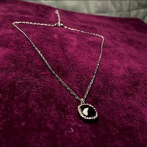 Silver Chain Black Onyx Necklace by White House Black Market [NEW]
